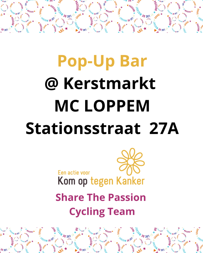 Pop up bar kerstmarkt MC Loppem